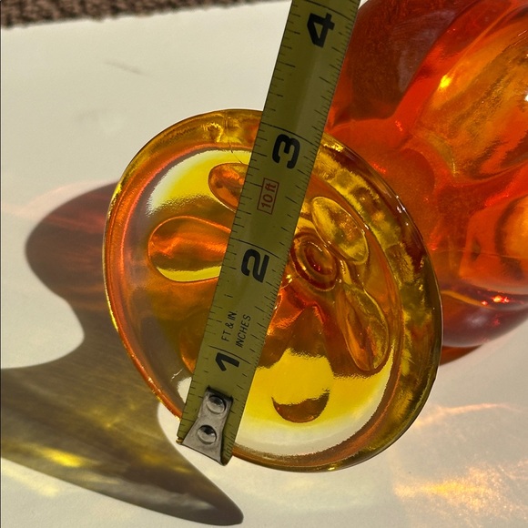 Viking Amberina 15.5” Swung Vase 6 Petal Mid Century Art Glass - Picture 8 of 12